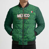 Custom Mexico Football Bomber Puffer Jacket 2025 El Tri Champions Green Color - Wonder Print Shop