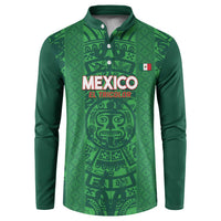 Custom Mexico Football Button Sweatshirt 2025 El Tri Champions Green Color - Wonder Print Shop