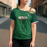 Custom Mexico Football Cross Shoulder Shirt 2025 El Tri Champions Green Color - Wonder Print Shop