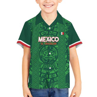 Custom Mexico Football Family Matching Off Shoulder Maxi Dress and Hawaiian Shirt 2025 El Tri Champions Green Color - Wonder Print Shop