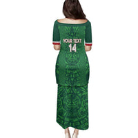 Custom Mexico Football Family Matching Puletasi and Hawaiian Shirt 2025 El Tri Champions Green Color - Wonder Print Shop