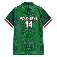 Custom Mexico Football Family Matching Short Sleeve Bodycon Dress and Hawaiian Shirt 2025 El Tri Champions Green Color - Wonder Print Shop