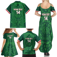 Custom Mexico Football Family Matching Summer Maxi Dress and Hawaiian Shirt 2025 El Tri Champions Green Color - Wonder Print Shop
