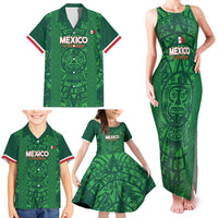 Custom Mexico Football Family Matching Tank Maxi Dress and Hawaiian Shirt 2025 El Tri Champions Green Color - Wonder Print Shop