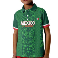 Custom Mexico Football Kid Polo Shirt 2025 El Tri Champions Green Color - Wonder Print Shop