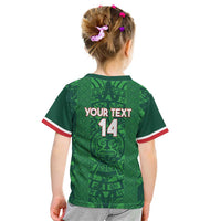 Custom Mexico Football Kid T Shirt 2025 El Tri Champions Green Color - Wonder Print Shop
