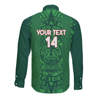 Custom Mexico Football Long Sleeve Button Shirt 2025 El Tri Champions Green Color - Wonder Print Shop