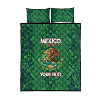 Custom Mexico Football Quilt Bed Set 2025 El Tri Champions Green Color - Wonder Print Shop