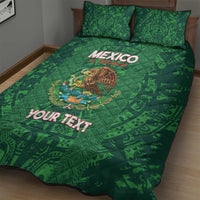 Custom Mexico Football Quilt Bed Set 2025 El Tri Champions Green Color - Wonder Print Shop
