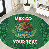 Custom Mexico Football Round Carpet 2025 El Tri Champions Green Color - Wonder Print Shop
