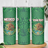 Custom Mexico Football Skinny Tumbler 2025 El Tri Champions Green Color - Wonder Print Shop