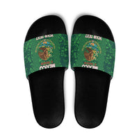 Custom Mexico Football Slide Sandals 2025 El Tri Champions Green Color - Wonder Print Shop