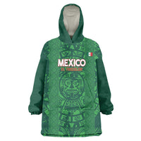 Custom Mexico Football Wearable Blanket Hoodie 2025 El Tri Champions Green Color - Wonder Print Shop