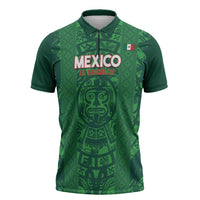 Custom Mexico Football Zipper Polo Shirt 2025 El Tri Champions Green Color - Wonder Print Shop