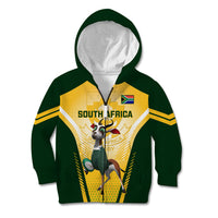 South Africa Rugby Kid Hoodie 2023 World Cup Springboks Mascot - Wonder Print Shop