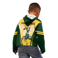 South Africa Rugby Kid Hoodie 2023 World Cup Springboks Mascot - Wonder Print Shop