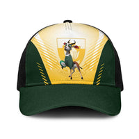 South Africa Rugby Baseball Net Cap Springboks Mascot Sporty Style