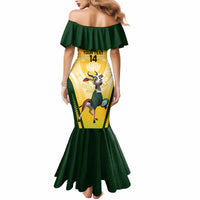 Custom South Africa Rugby Mermaid Dress 2023 World Cup Springboks Mascot - Wonder Print Shop