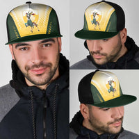 South Africa Rugby Mesh Trucker Cap Springboks Mascot Sporty Style
