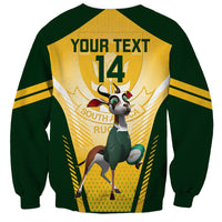 Custom South Africa Rugby Sweatshirt 2023 World Cup Springboks Mascot - Wonder Print Shop