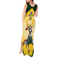 Custom South Africa Rugby Tank Maxi Dress 2023 World Cup Springboks Mascot - Wonder Print Shop