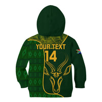 Custom South Africa Rugby Kid Hoodie 2023 Go Champions Springboks With Protea - Wonder Print Shop