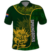 Custom South Africa Rugby Polo Shirt 2023 Go Champions Springboks With Protea - Wonder Print Shop