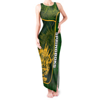 Custom South Africa Rugby Tank Maxi Dress 2023 Go Champions Springboks With Protea - Wonder Print Shop