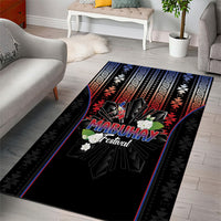 Mabuhay Philippines Festival Area Rug Filipino Map Sampaguita Igorot Pattern
