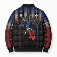 Mabuhay Philippines Festival Bomber Puffer Jacket Filipino Map Sampaguita Igorot Pattern