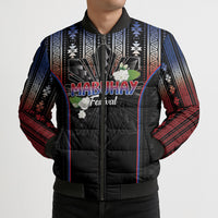 Mabuhay Philippines Festival Bomber Puffer Jacket Filipino Map Sampaguita Igorot Pattern