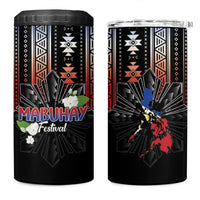 Mabuhay Philippines Festival 4 in 1 Can Cooler Tumbler Filipino Map Sampaguita Igorot Pattern