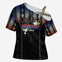 Mabuhay Philippines Festival Cross Shoulder Shirt Filipino Map Sampaguita Igorot Pattern