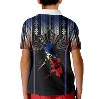 Mabuhay Philippines Festival Kid Polo Shirt Filipino Map Sampaguita Igorot Pattern