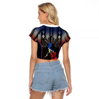 Mabuhay Philippines Festival Raglan Cropped T Shirt Filipino Map Sampaguita Igorot Pattern