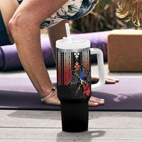 Mabuhay Philippines Festival Tumbler With Handle Filipino Map Sampaguita Igorot Pattern