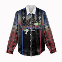 Mabuhay Philippines Festival Women Casual Shirt Filipino Map Sampaguita Igorot Pattern