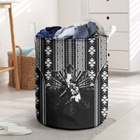 Mabuhay Philippines Festival Laundry Basket Filipino Map Black White Igorot Pattern