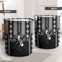 Mabuhay Philippines Festival Laundry Basket Filipino Map Black White Igorot Pattern