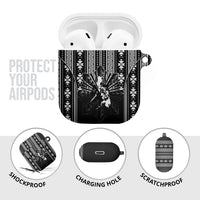 Mabuhay Philippines Festival AirPods Case Filipino Map Black White Igorot Pattern