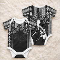 Mabuhay Philippines Festival Baby Onesie Filipino Map Black White Igorot Pattern