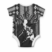 Mabuhay Philippines Festival Baby Onesie Filipino Map Black White Igorot Pattern