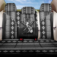 Mabuhay Philippines Festival Back Car Seat Cover Filipino Map Black White Igorot Pattern