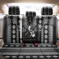 Mabuhay Philippines Festival Back Car Seat Cover Filipino Map Black White Igorot Pattern