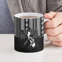 Mabuhay Philippines Festival Ceramic Mug Filipino Map Black White Igorot Pattern