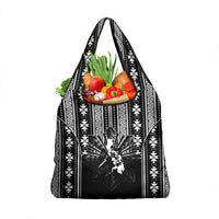 Mabuhay Philippines Festival Grocery Bag Filipino Map Black White Igorot Pattern