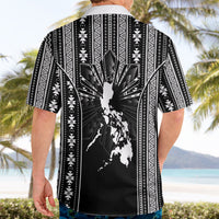 Mabuhay Philippines Festival Hawaiian Shirt Filipino Map Black White Igorot Pattern