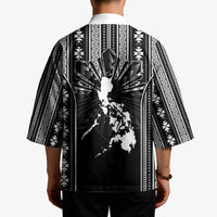 Mabuhay Philippines Festival Kimono Filipino Map Black White Igorot Pattern