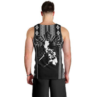 Mabuhay Philippines Festival Men Tank Top Filipino Map Black White Igorot Pattern