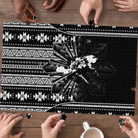 Mabuhay Philippines Festival Puzzle Filipino Map Black White Igorot Pattern